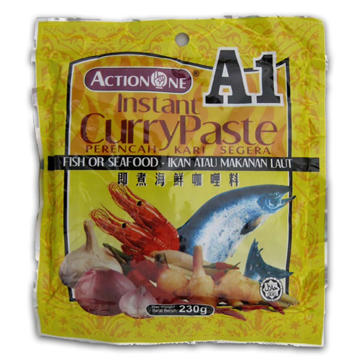 Buy Action One (A1) Instant Curry Paste (Fish or Seafood) - 230 gm