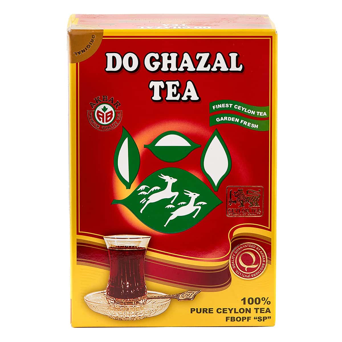 Buy Alghazaleen Tea (Do Ghazal Tea) Pure Ceylon Tea (100 Tea Bags) - 200 gm