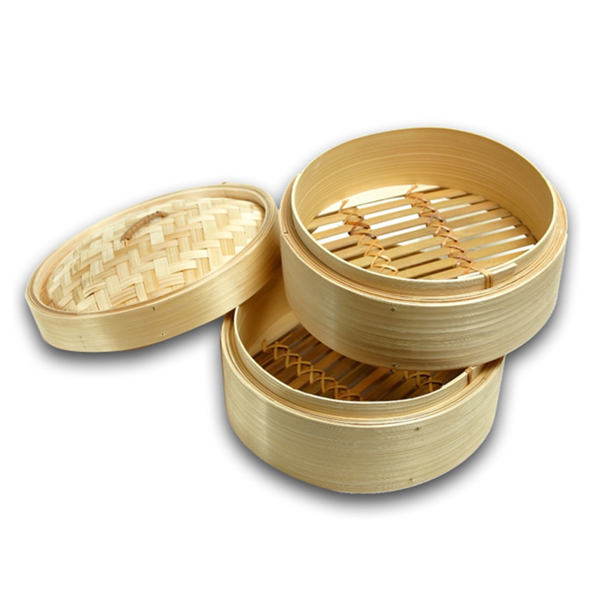 Buy IAG Products Bamboo Steamer (1 Lid and 2 Base) - 10 inch