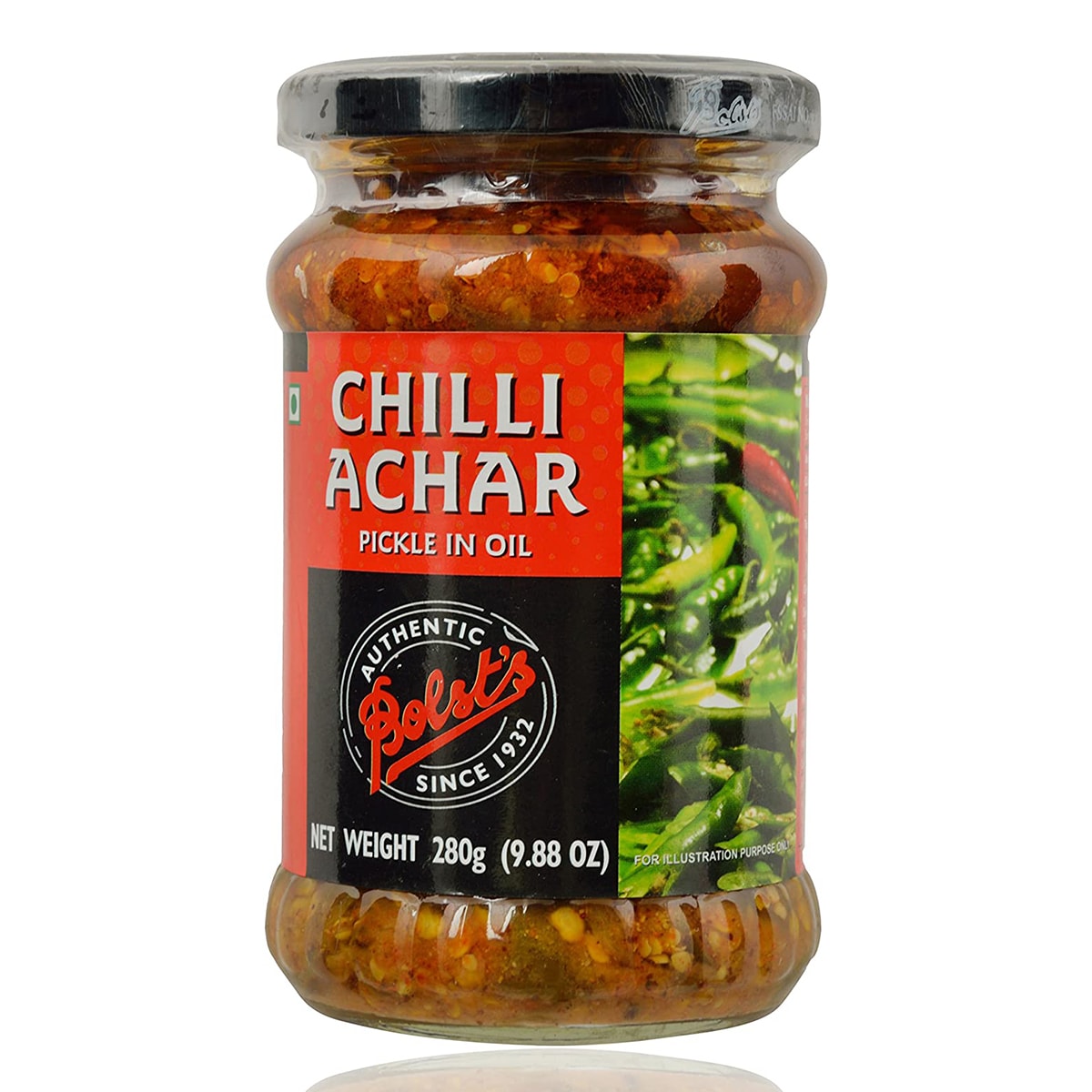Buy Bolsts Chilli Achar Pickle in Oil - 280 gm