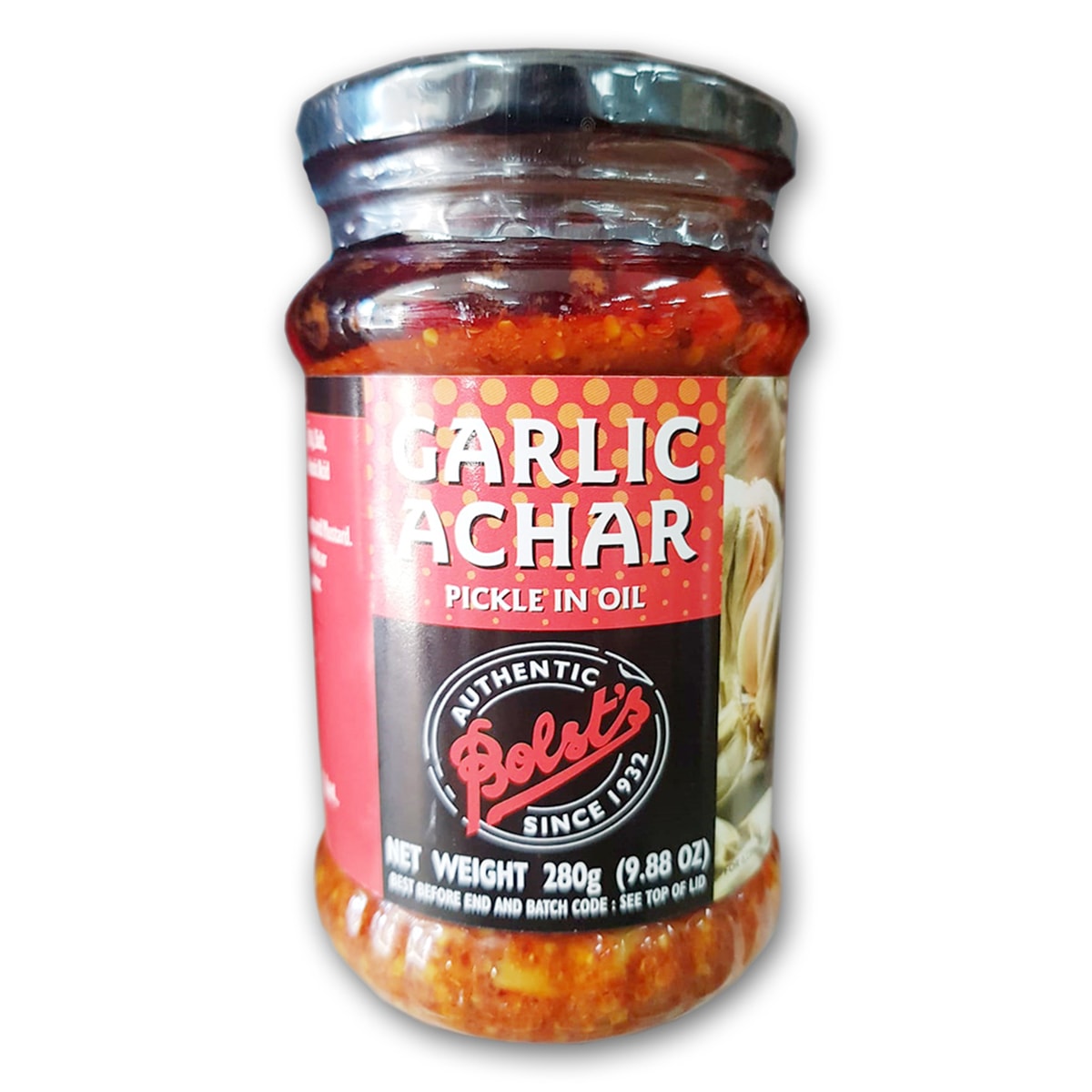 Buy Bolsts Garlic Achar Pickle in Oil - 280 gm