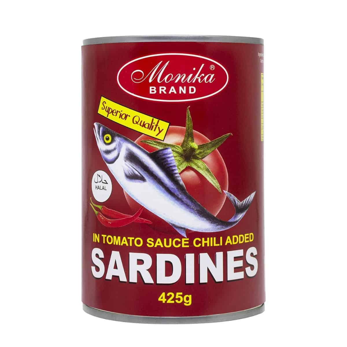 Buy Monika Sardines in Tomato Sauce Chili Added - 425 gm