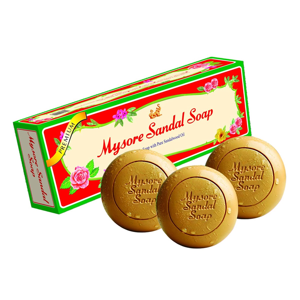 Buy Mysore Sandal Soap Gift Pack of 3 with Pure Sandalwood Oil - 450 gm