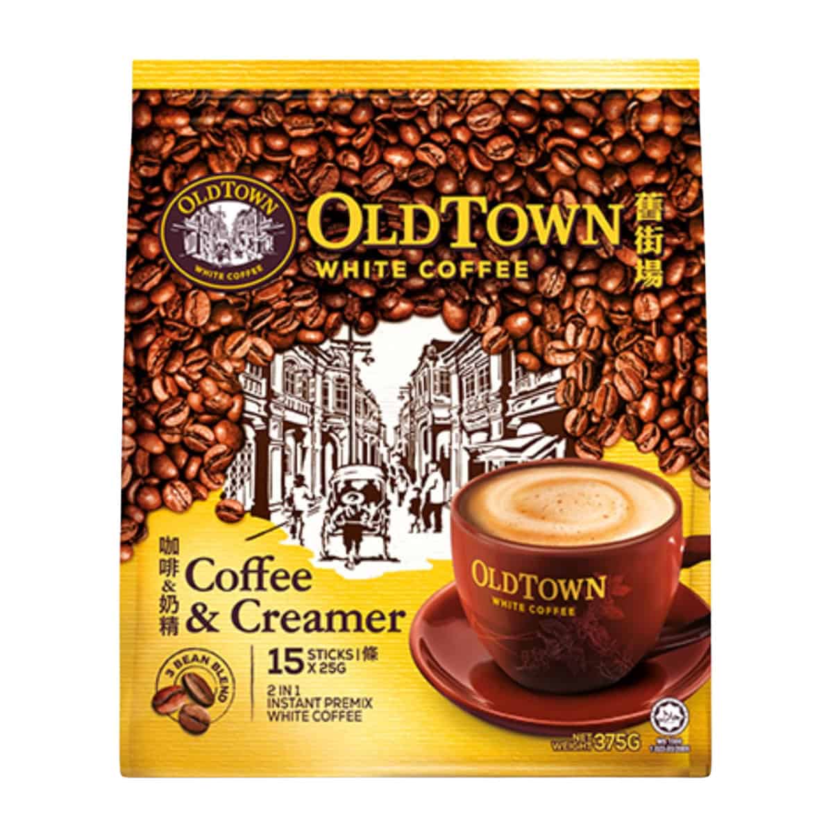 Buy Old Town White Coffee 2 in 1 (Coffee & Creamer) - 375 gm