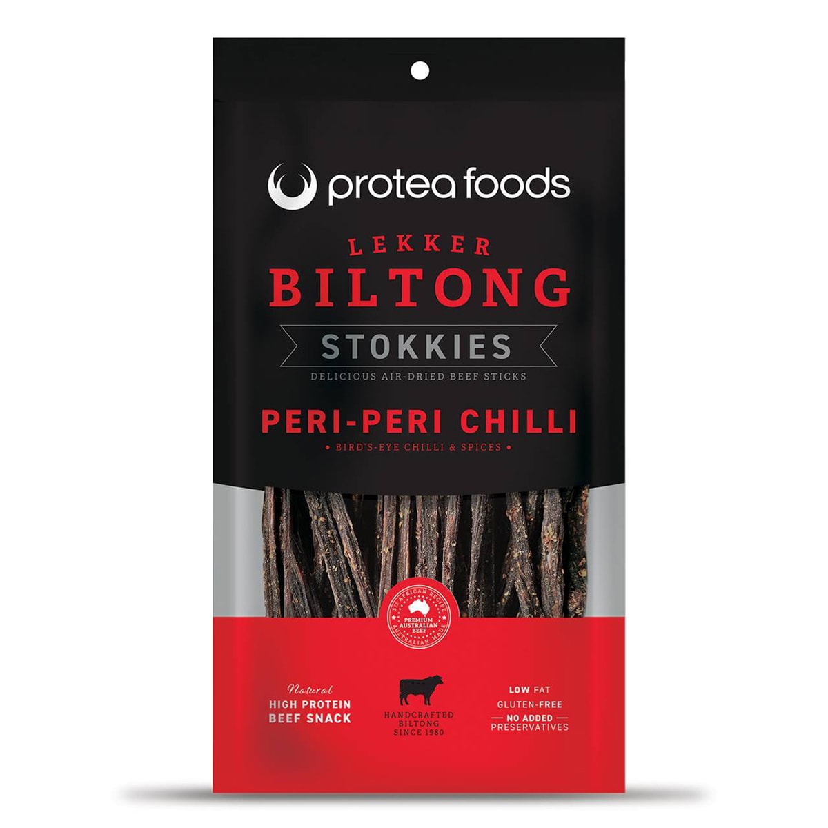 Buy Protea Foods Lekker Biltong Stokkies Peri Peri - 100 gm