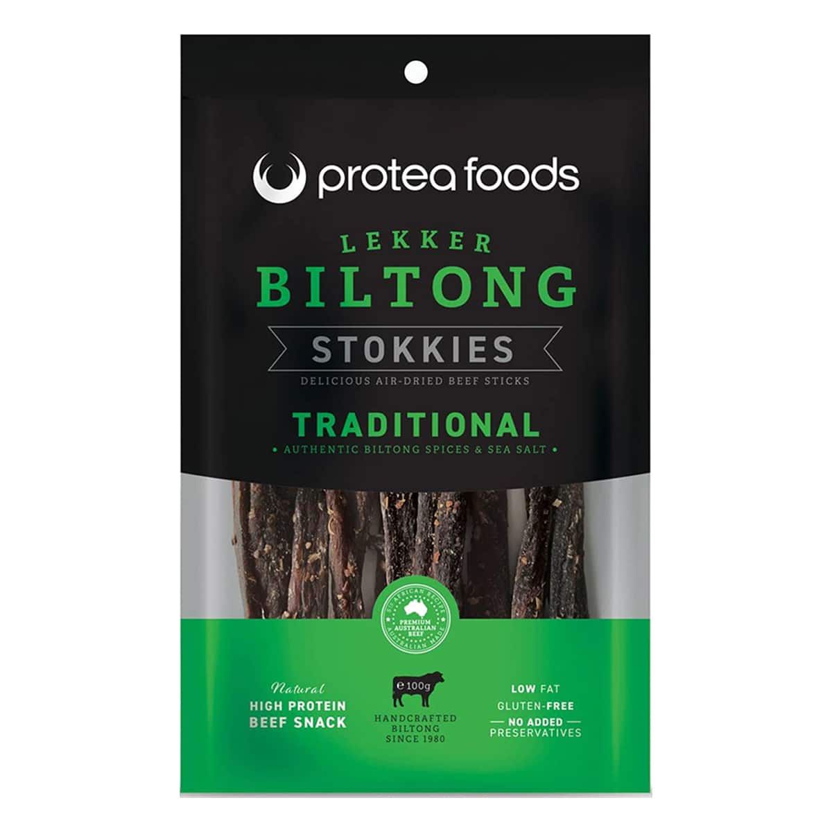 Buy Protea Foods Lekker Biltong Stokkies Traditional - 100 gm