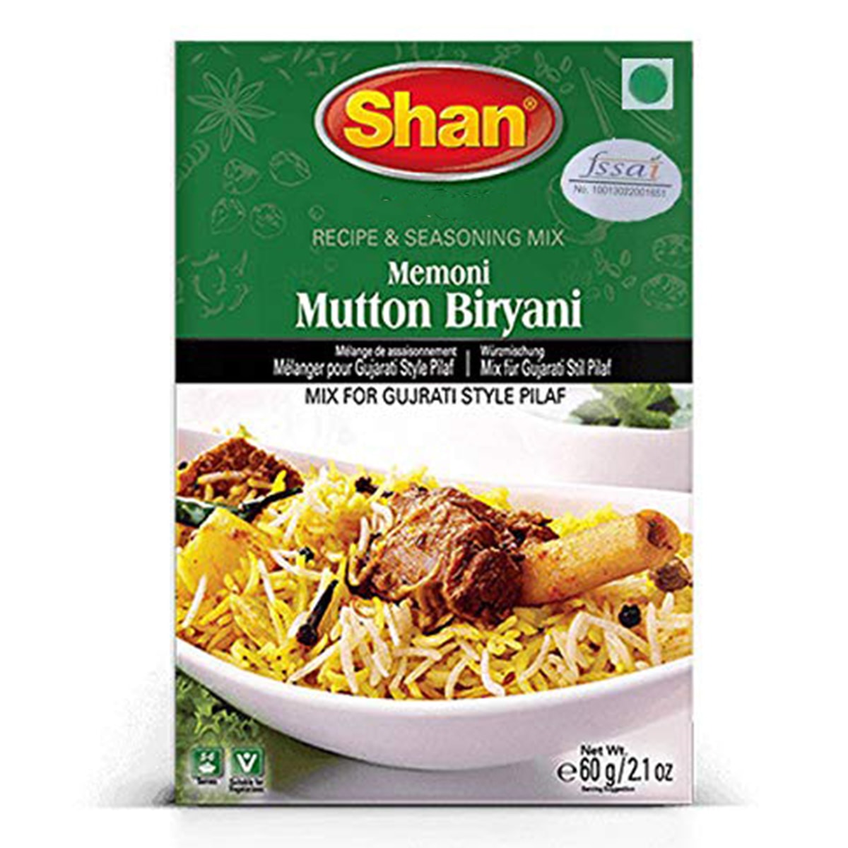 Buy Shan Memoni Mutton Biryani Mix - 60 gm