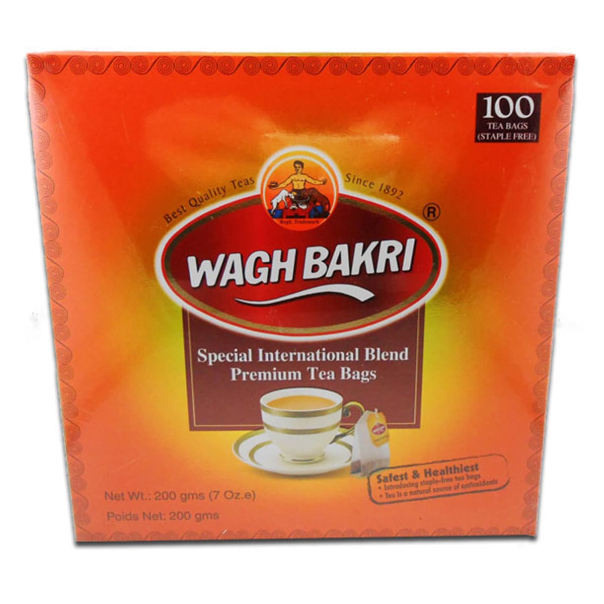 Buy Wagh Bakri Special International Blend Premium Tea (100 Tea Bags) - 200 gm